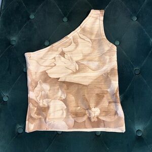 White House Black Market one shoulder top size M